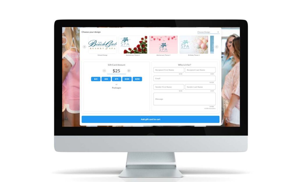 online booking with the paired plus online store makes selling online gift certificates and retail as easy as 1-2-3