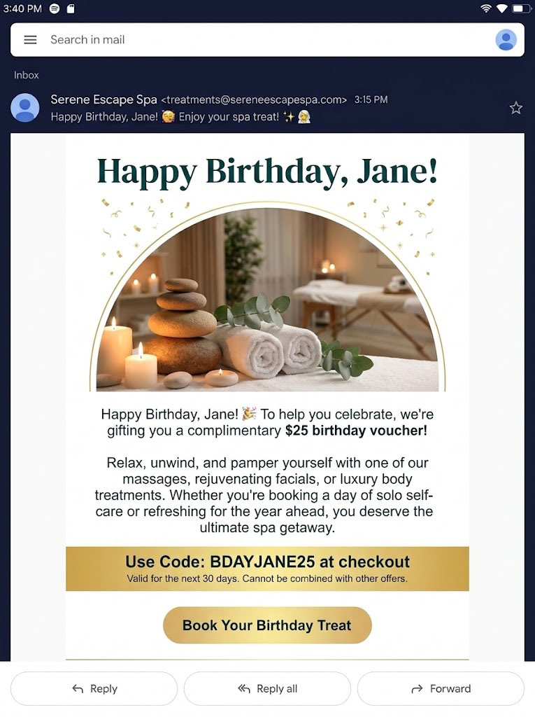 Automated salon email marketing for reviews and follow-ups