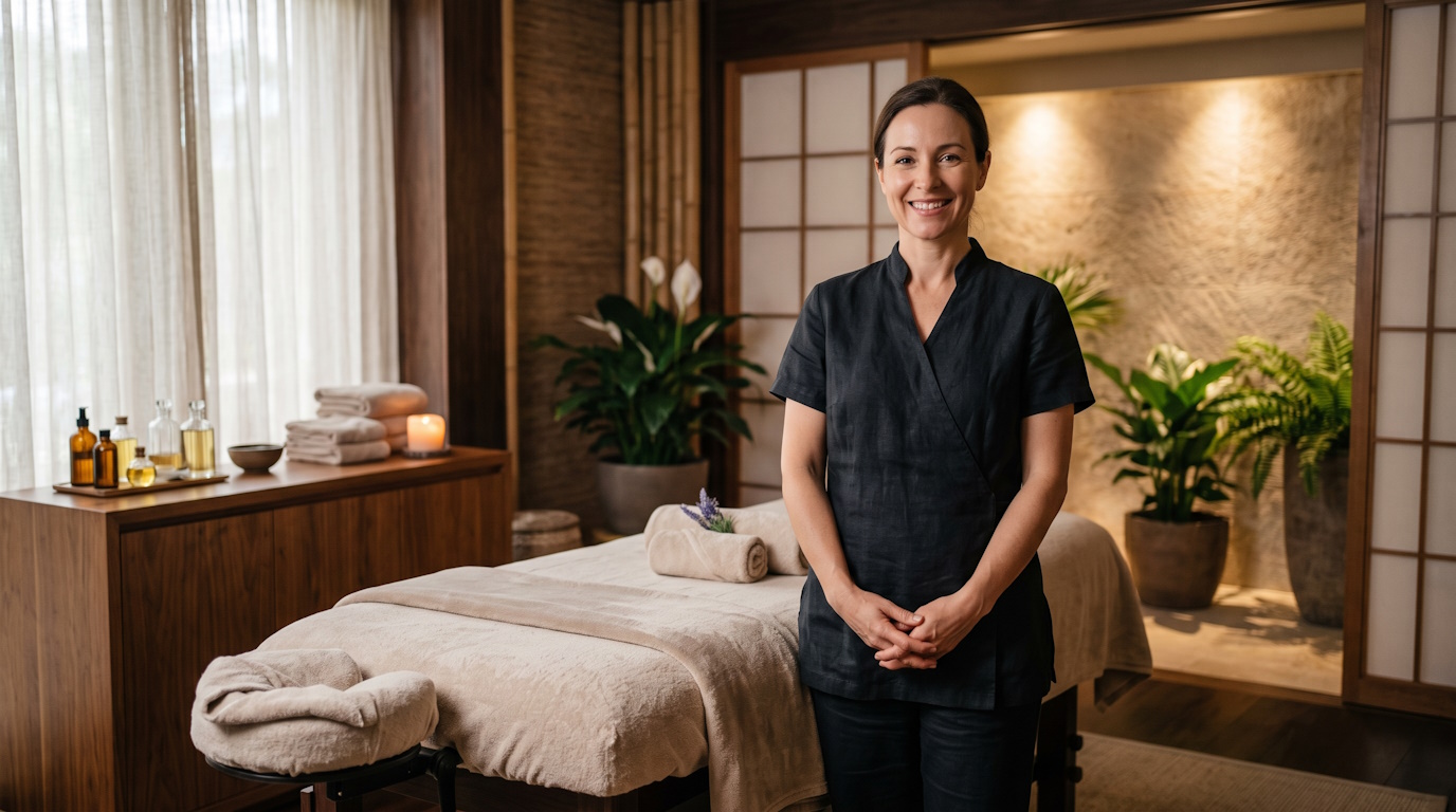 Massage studio software in use — owner managing appointments and clients with Paired Plus