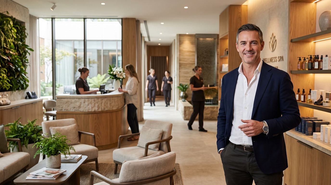 Multi-location salon software in use — owner managing appointments and clients with Paired Plus