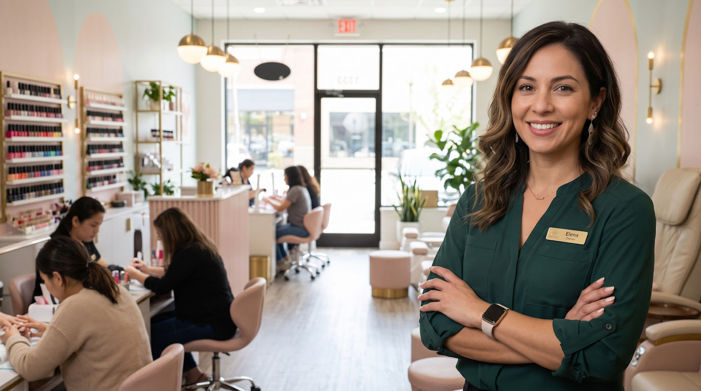 Nail salon software in use — owner managing appointments and clients with Paired Plus